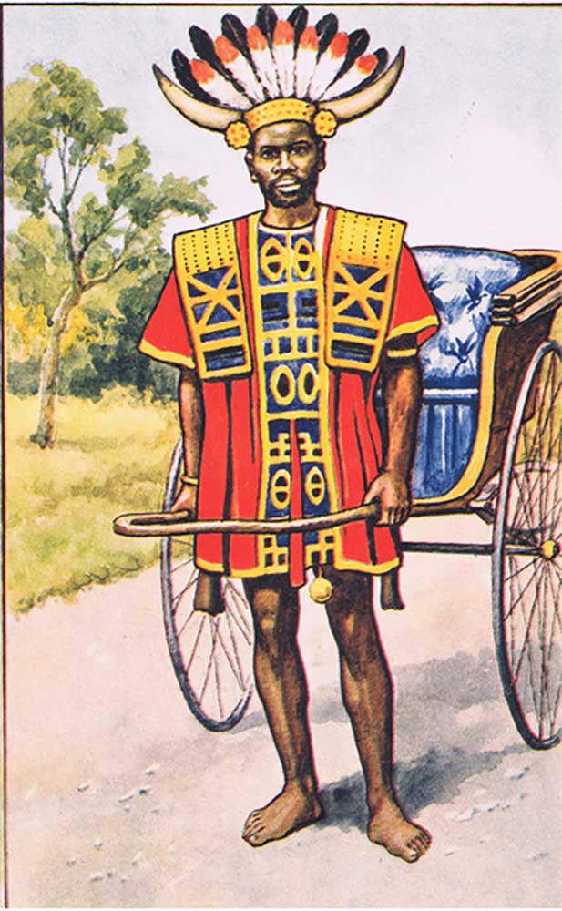 Jinricksha boy, from MacMillan school posters, c.1950-60s od J. Macfarlane