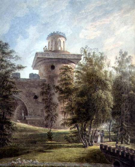 View of the Picturesque Park and Observatory at Tsarskoye Selo od J. Tearnof