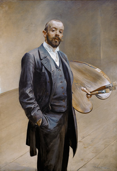 Self-portrait with pallet od Jacek Malczewski
