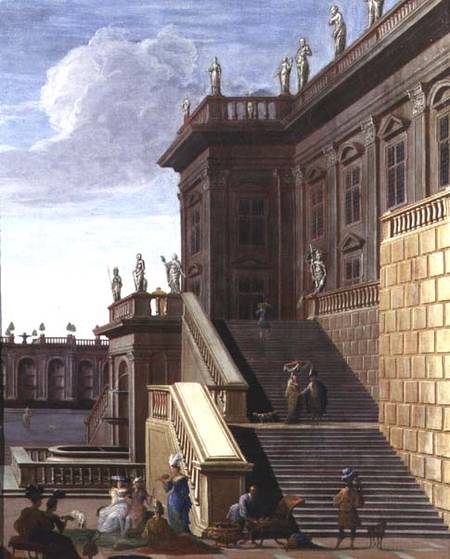 The Courtyard of a Baroque Palace od Jacob Balthasar Peeters