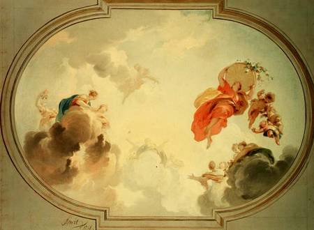 A Ceiling Design depicting the Apotheosis of Flora od Jacob de Wit