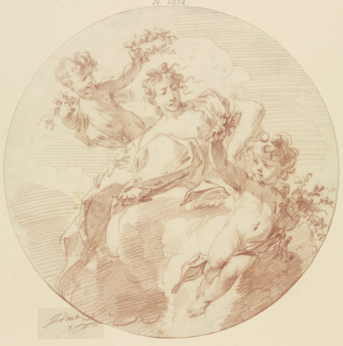 Flora with two genii od Jacob de Wit