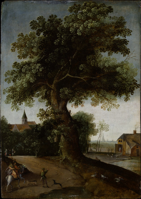 Landscape with Large Tree od Jacob Grimmer