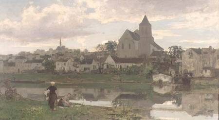 View of Montigny-sur-Loing od Jacob Henricus or Hendricus Maris