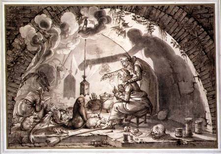 A Witch's Kitchen od Jacob II de Gheyn