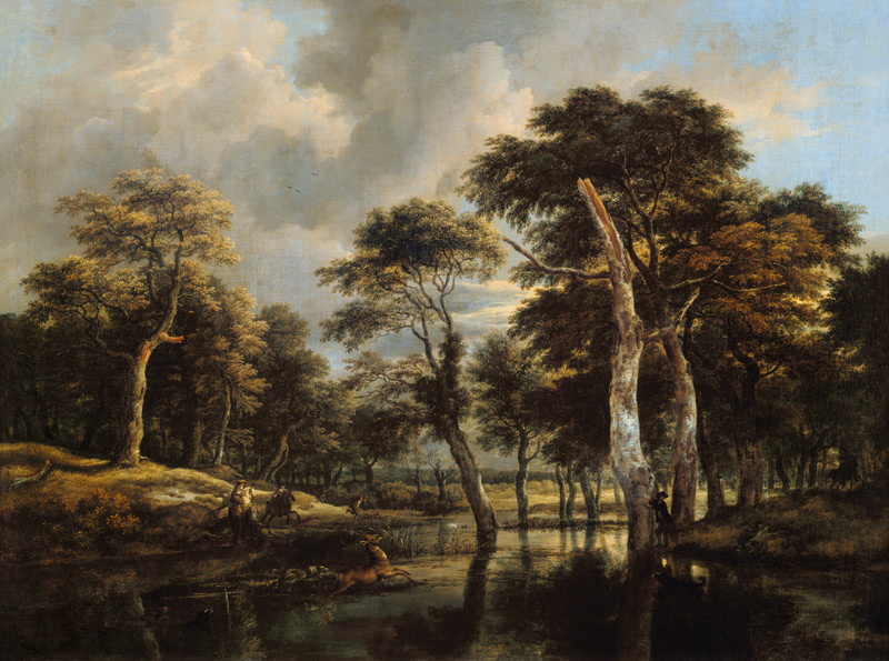 The hunting. od Jacob Isaacksz van Ruisdael