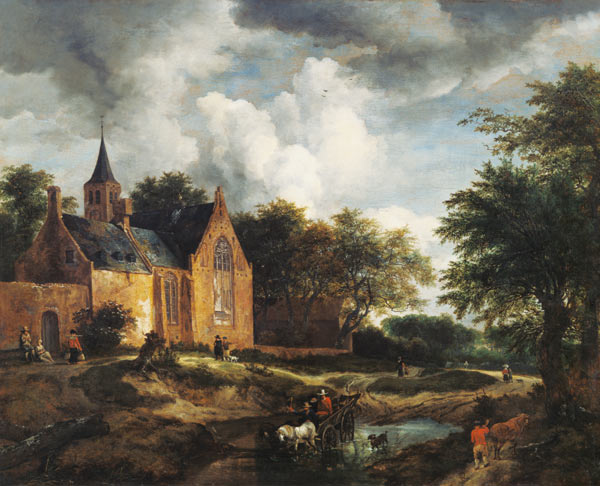 Landscape with an old church od Jacob Isaacksz van Ruisdael