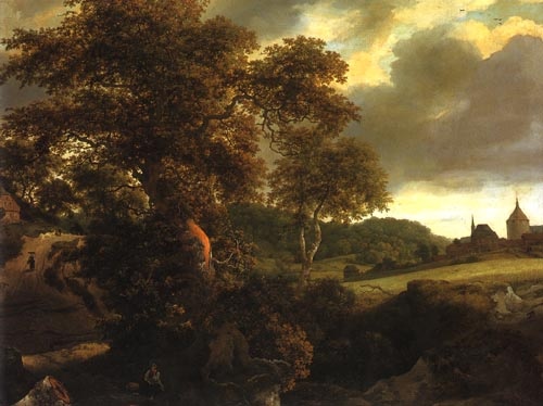 Hill landscape with oak od Jacob Isaacksz van Ruisdael