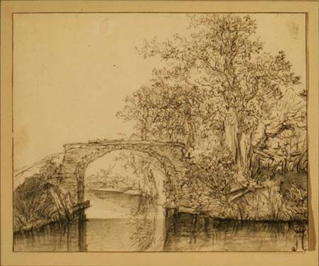 Landscape with a Stone Bridge od Jacob Isaacksz van Ruisdael