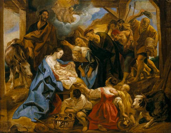 The adoration of the shepherds od Jacob Jordaens