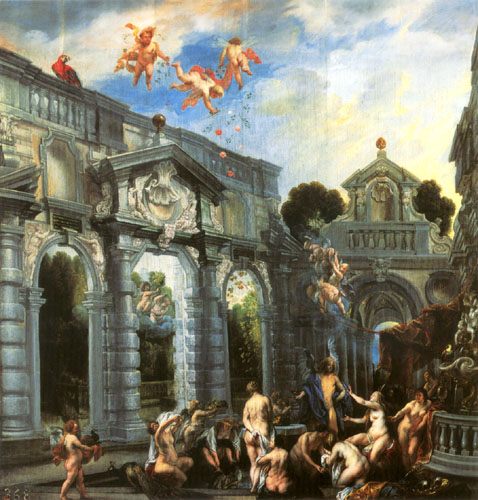 Nymphs at the fountain of the love od Jacob Jordaens