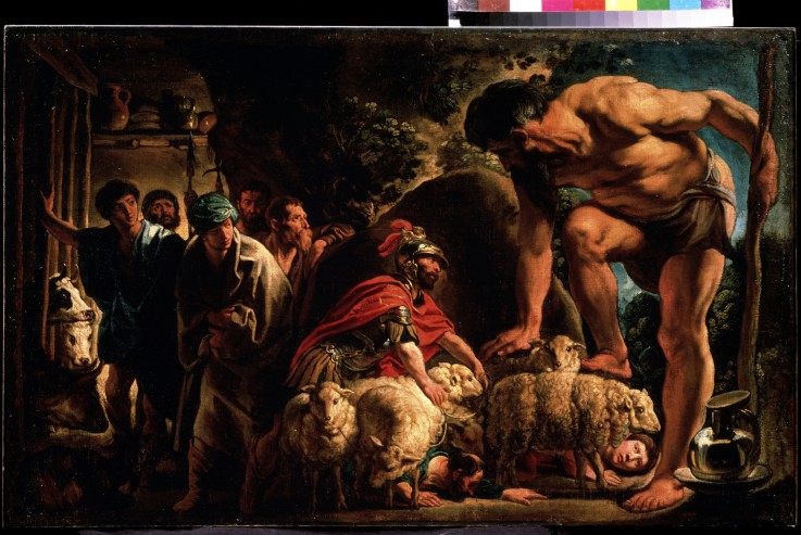 Odysseus in the cave of Polyphemus od Jacob Jordaens
