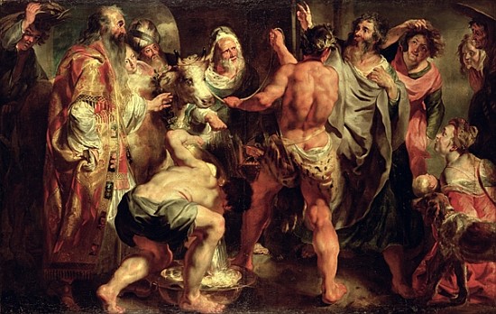 The Apostles, St. Paul and St. Barnabas at Lystra od Jacob Jordaens