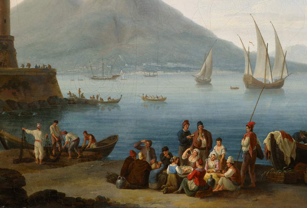 Hafen von Neapel (Detail) od Jacob Philipp Hackert