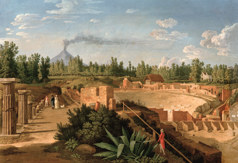 Pompeii , Large Amphitheatre od Jacob Philipp Hackert