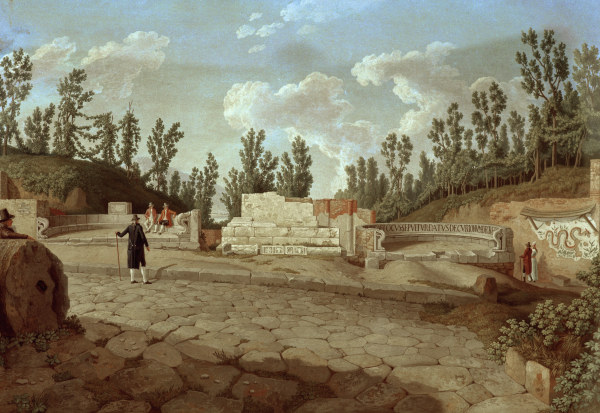 Pompeii, Road of tombs , Hackert od Jacob Philipp Hackert