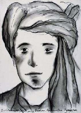 Durabali, 18 years Young, Bamyan, Afghanistan, 2002 (charcoal on paper) 