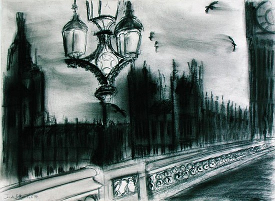 Westminster Birds, 1994 (charcoal on paper)  od Jacob  Sutton