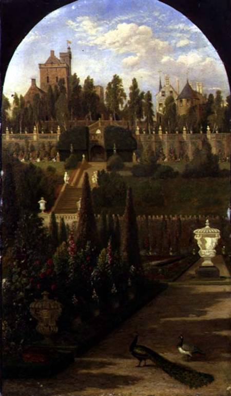 Drummond Castle, Perthshire, seen from the Gardens od Jacob Thompson