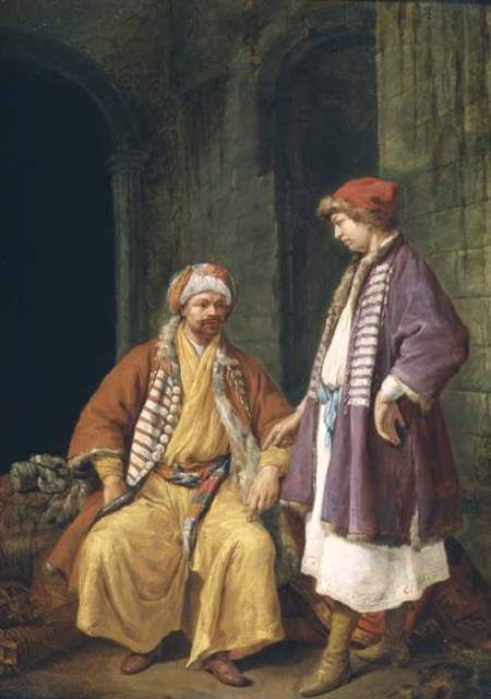 Two Merchants Conversing od Jacob Toorenvliet