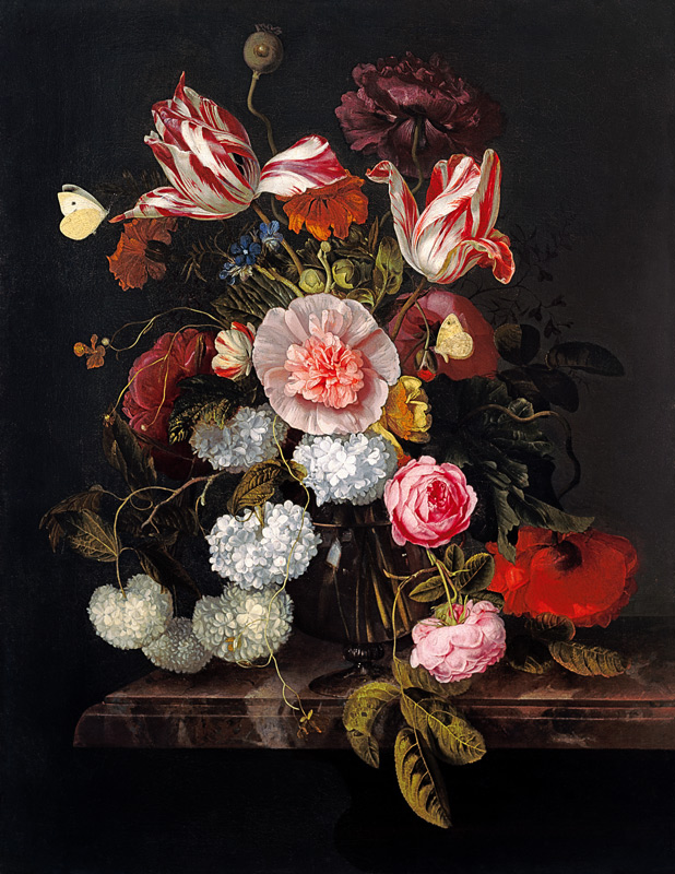 Still Life with flowers od Jacob van Walscapelle