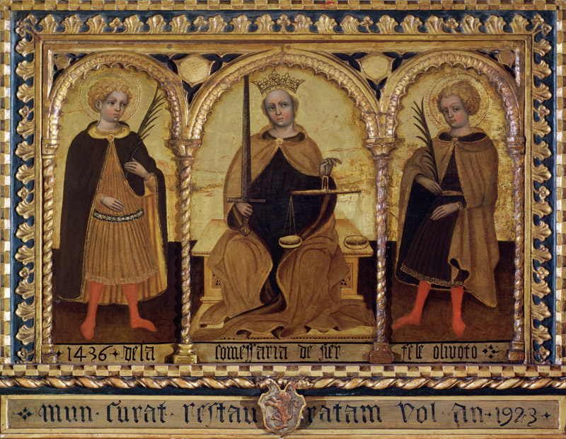 Justice between St. Felix and St. Fortunato od Jacobello del Fiore