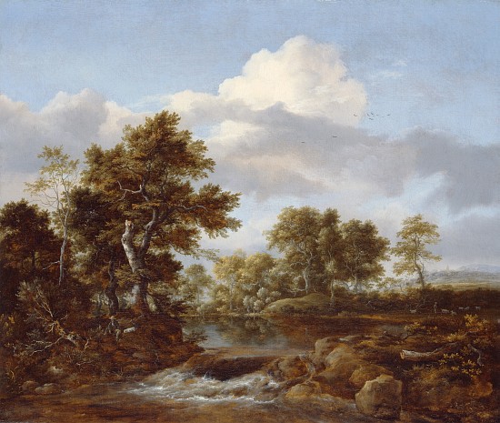 Wooded Landscape with a Stream od Jacob Isaaksz. or Isaacksz. van Ruisdael