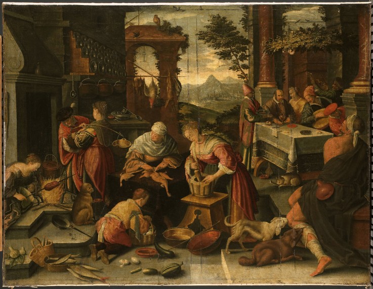 The Parable of the Rich Man and the Beggar Lazarus od Jacopo Bassano