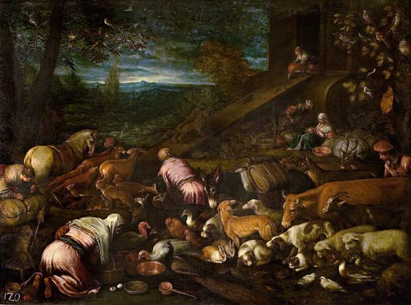 The Animals Board Noah's Ark od Jacopo Bassano