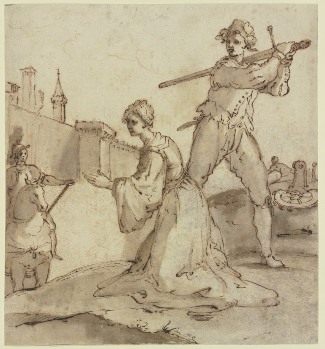 Enthauptung der Heiligen Katharina od Jacopo Chimenti gen. Da Empoli
