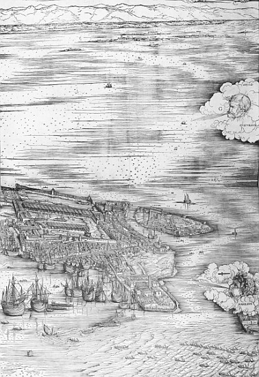 Grande Pianta Prospettica - Venice, c.1500 (right hand side) od Jacopo de Barbari