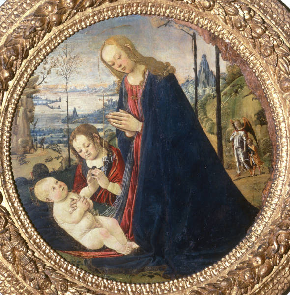 J.del Sellaio / Mary Worship.Child / Ptg od Jacopo del Sellaio