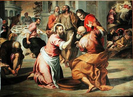 The washing of the feet od Jacopo Palma il Giovane