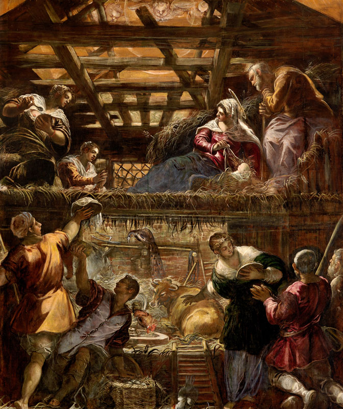 Birth of Christ / Tintoretto / c.1576/81 od Jacopo Robusti Tintoretto