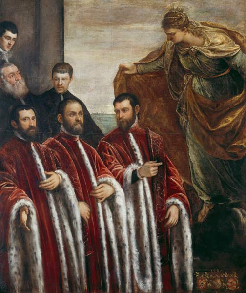 St. Giustina and the Treasurers of Venice, 1580 od Jacopo Robusti Tintoretto