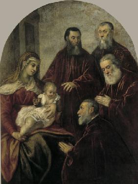 Tintoretto, Madonna mit vier Senatoren