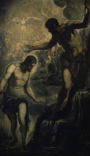 Tintoretto / Baptism of Christ od Jacopo Robusti Tintoretto