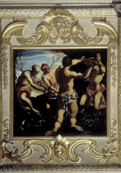 Tintoretto / Forge of Vulcan / 1576 od Jacopo Robusti Tintoretto