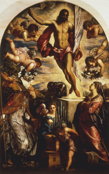 Tintoretto /Resurect.of Christi & Saints od Jacopo Robusti Tintoretto