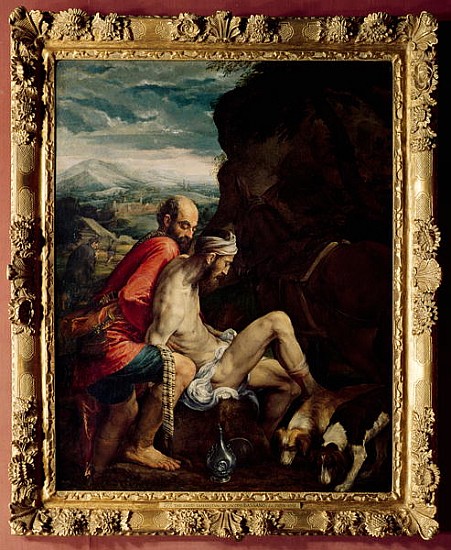 The Good Samaritan, c.1550-70 od Jacopo (Jacopo da Ponte) Bassano