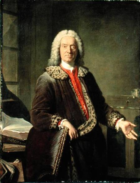 Portrait of Prosper Jolyot de Crebillon (1679-1762) od Jacques Andre Joseph Camelot Aved