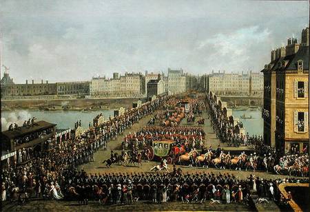 The Imperial Procession Returning to Notre Dame for the Sacred Ceremony of 2nd December 1804, Crossi od Jacques Bertaux