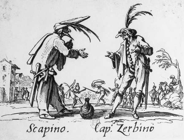 Balli de Sfessania, c.1622 od Jacques Callot