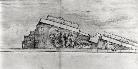 Study of the frieze from the west pediment of the Parthenon od Jacques Carrey