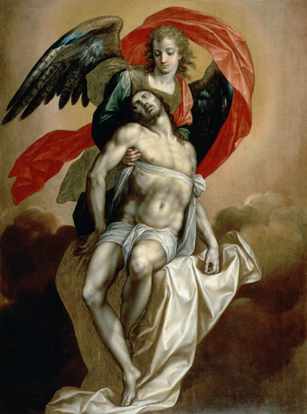 The Dead Christ Supported by an Angel od Jacques de Backer