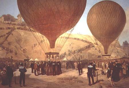 The Departure of Leon Michel Gambetta (1838-82) in the Balloon 'L'Armand-Barbes' od Jacques Didier