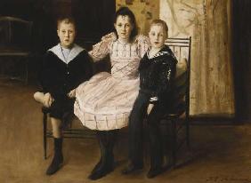 Henry Bernstein mit seinen Geschwistern