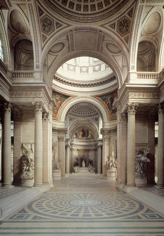 Interior view od Jacques Germain Soufflot