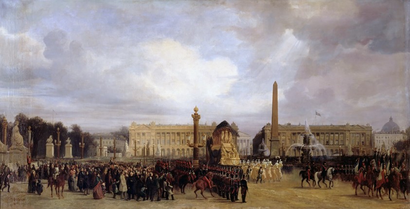 The Funeral Cortege of Napoleon I Passing Through the Place de la Concorde 15 December 1840 od Jacques Guiaud