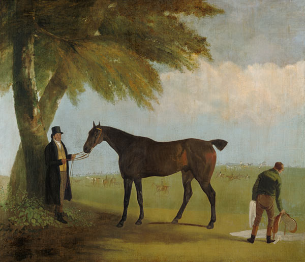 Malcolm Greame with a thoroughbred horse. od Jacques-Laurent Agasse